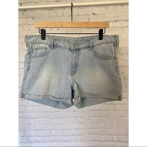 H&M light wash denim shorts, size 12